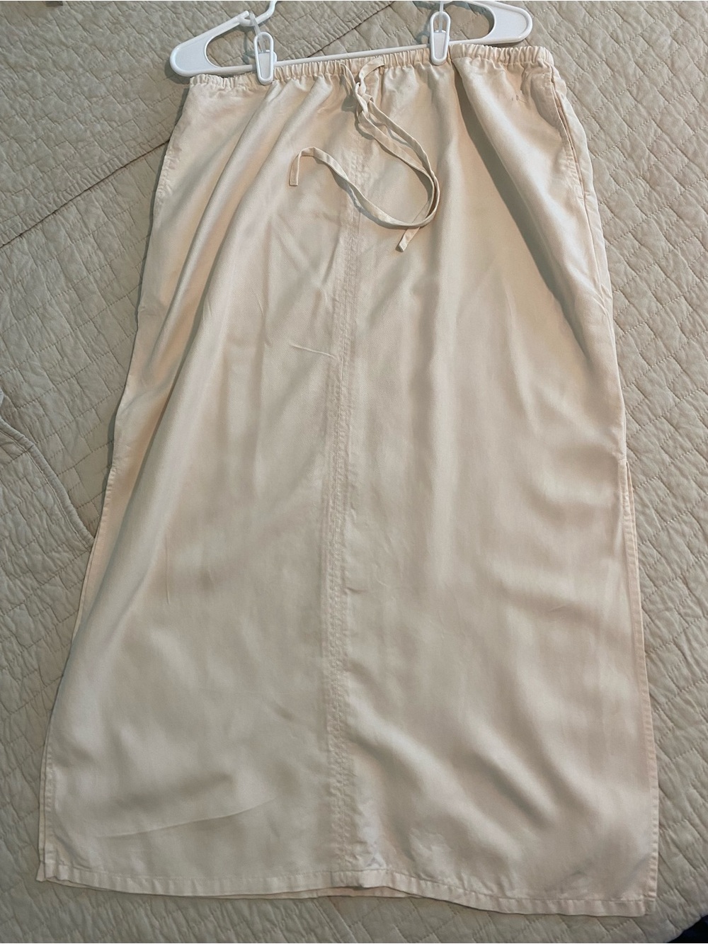 cloth & stone Cream Drawstring Midi Skirt